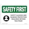 Signmission OSHA Sign, Glasses & Hearing Protection, 10in X 7in, 10" W, 7" H, Landscape, OS-SF-D-710-L-10907 OS-SF-D-710-L-10907 - alternate 1